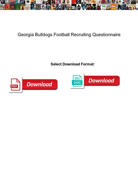 georgia football recruiting questionnaire